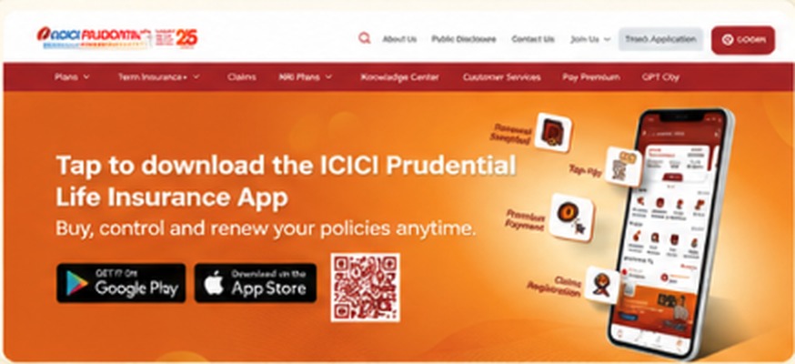 ICICI Prudential app download banner